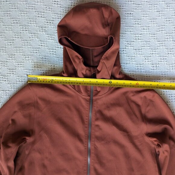 Men's Lululemon Fleece Back Soft Shell Jacket Coat Burnt Orange Terracotta XL - Picture 3 of 9